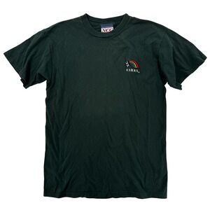Vintage Hawaii Rainbow Warriors Shirt Mens Large Green NCAA Football Tultex 90s